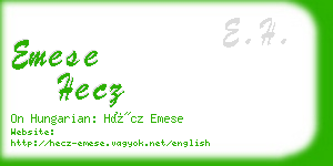 emese hecz business card